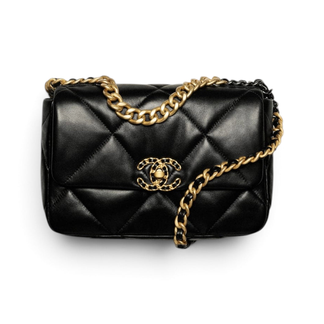 Chanel Bag, 2019 Black Lambskin 19 Small Flap Bag