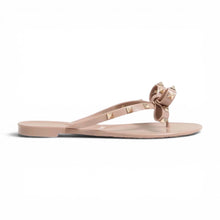 Valentino Shoes, Nude Rockstud Rubber Thong Sandals (size 38)