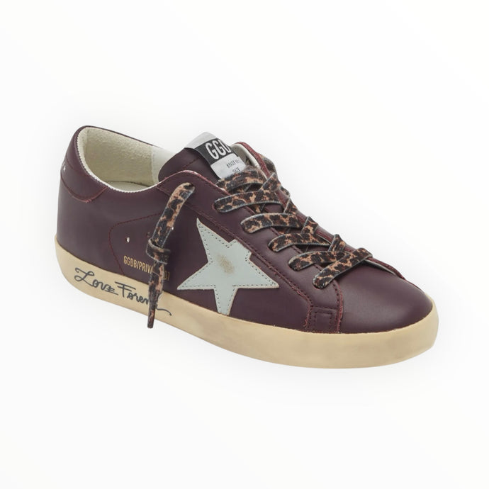 Golden Goose Burgundy Superstar Sneakers (size 40)