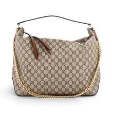 Gucci Bag, GG Supreme Monogram Canvas Large Chain Hobo Bag