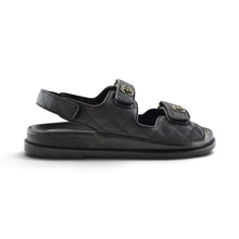 Chanel Shoes, Black Leather Velcro Dad Sandals (size 36)