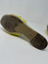 Valentino Shoes, Yellow Leather Roman Stud Flat Slides (size 40.5)