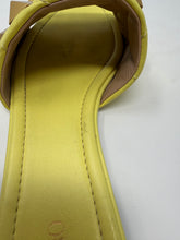 Valentino Shoes, Yellow Leather Roman Stud Flat Slides (size 40.5)
