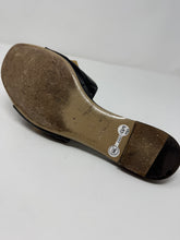 Valentino Shoes, Black Leather Roman Stud Flat Slides (size 40.5)