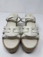 Christian Dior Shoes, White Leather D-Club Espadrille Wedges (size 41)
