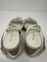 Christian Dior Shoes, White Leather D-Club Espadrille Wedges (size 41)