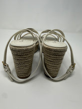 Christian Dior Shoes, White Leather D-Club Espadrille Wedges (size 41)