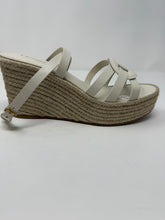 Christian Dior Shoes, White Leather D-Club Espadrille Wedges (size 41)