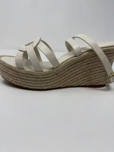 Christian Dior Shoes, White Leather D-Club Espadrille Wedges (size 41)