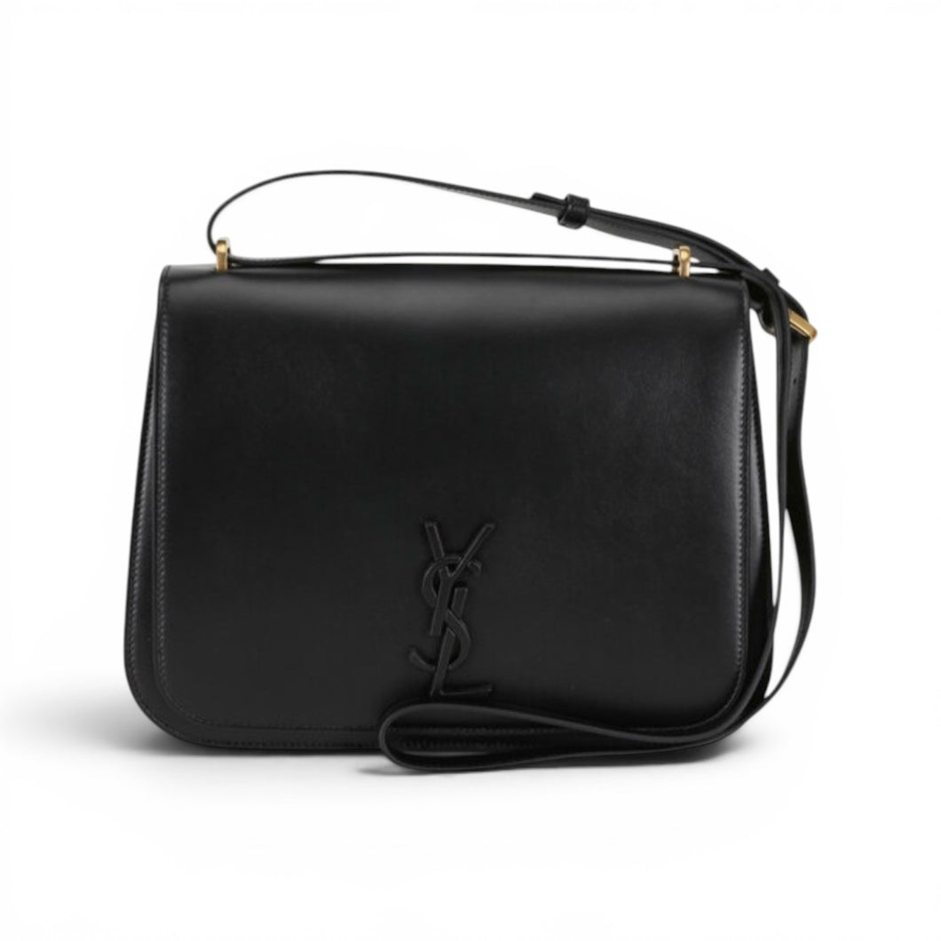 Saint Laurent Bag, Black Leather Medium Spontini Satchel