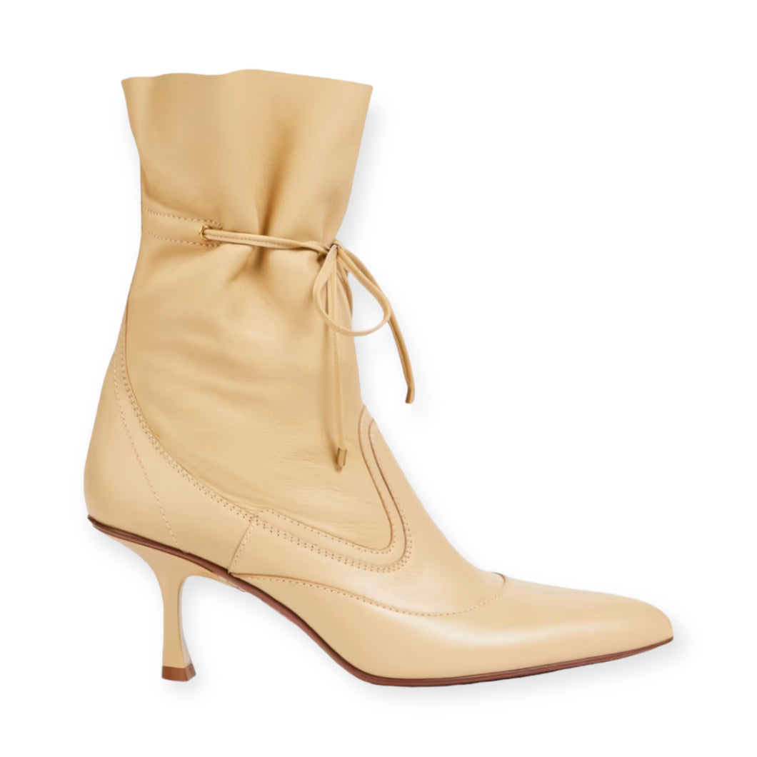 Zimmermann Shoes, Beige Tie-detailed Leather Ankle Boots (size 37)