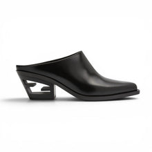 Fendi Shoes, Black Leather Cut Out Heel Mules (size 38.5)