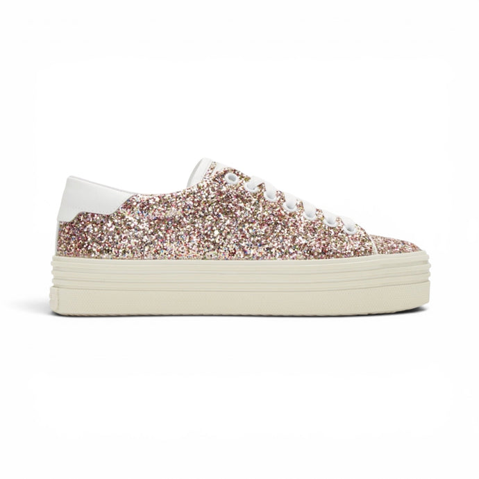 Saint Laurent Shoes, Sequin Platform Sneakers (size 37.5)