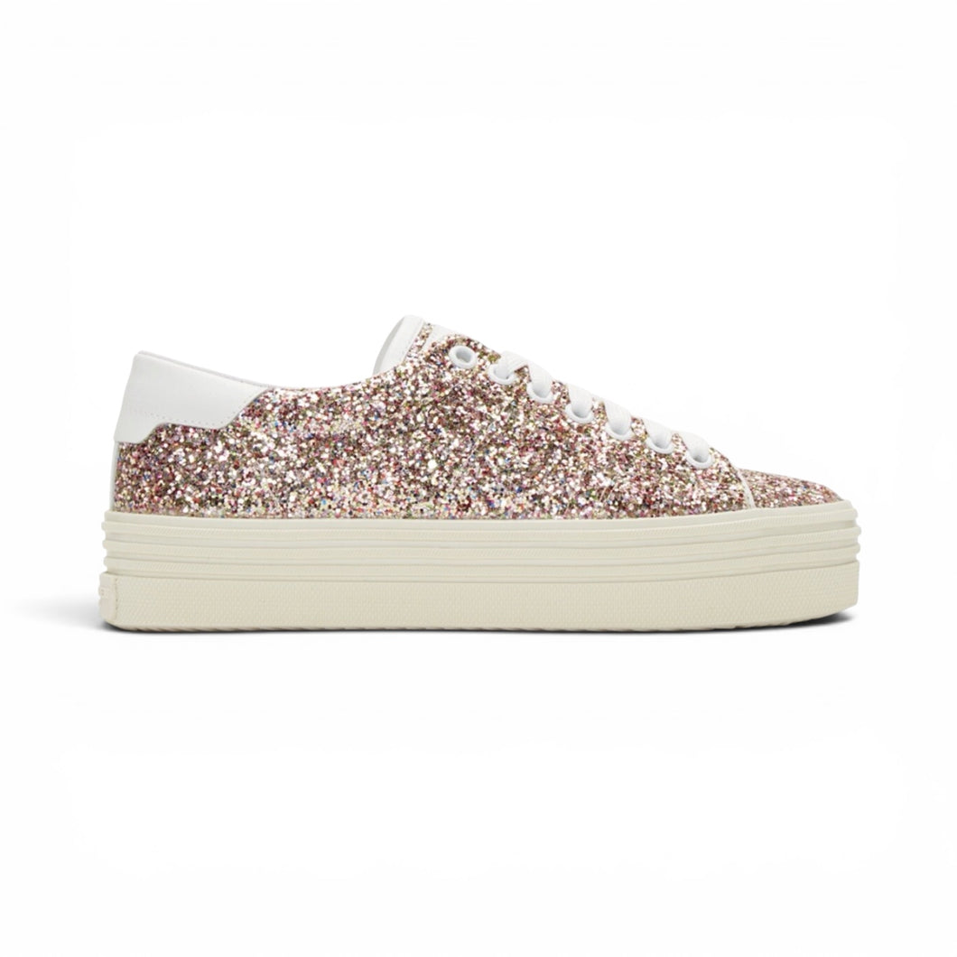 Saint Laurent Shoes, Sequin Platform Sneakers (size 37.5)