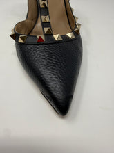 Valentino Shoes, Black Leather Rockstud Caged Heels (size 40)