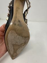 Valentino Shoes, Black Leather Rockstud Caged Heels (size 40)