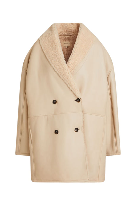 LouLou Studio Oversized Double-breasted Shearling Coat