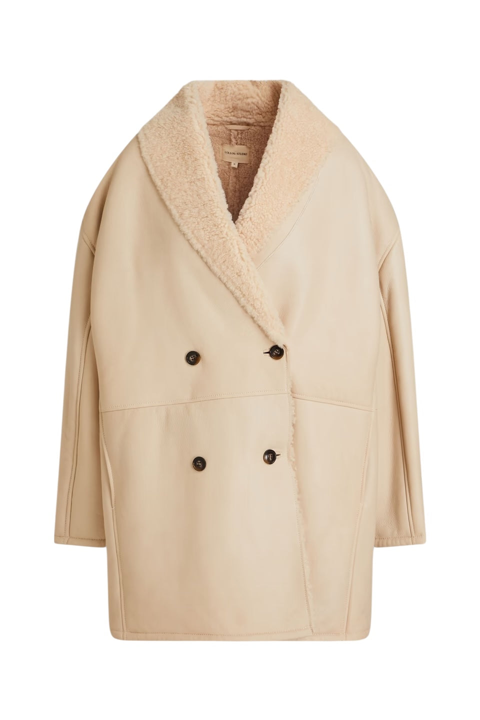 LouLou Studio Oversized Double-breasted Shearling Coat