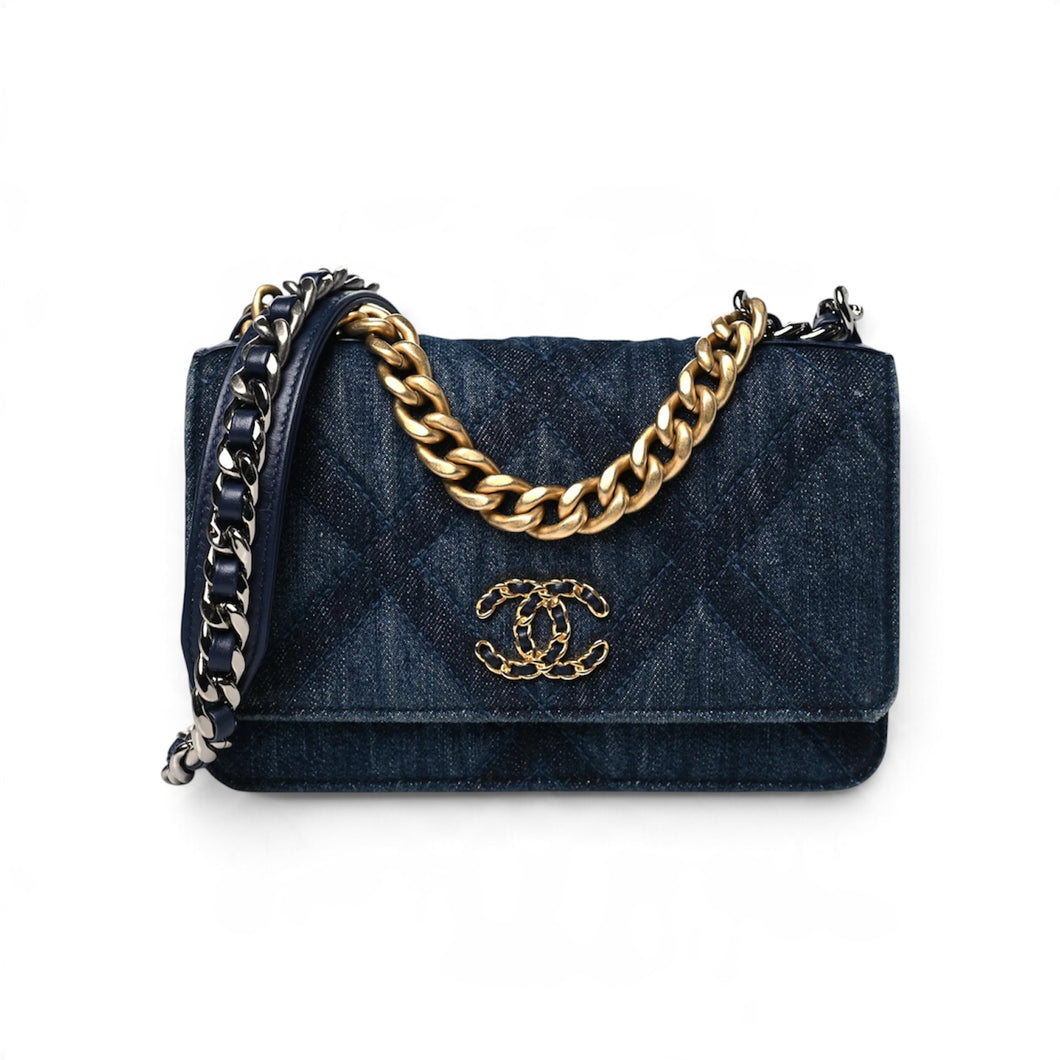 Chanel Bag, 2020 Denim Quilted 19 Wallet On Chain