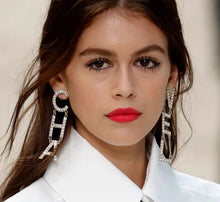 Chanel Gold & Strass CHA-NEL Diamantes Letter Drop Earrings