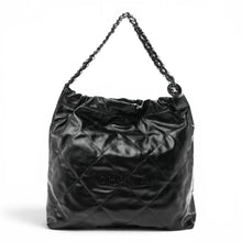 Chanel Bag, 2022 Black on Black Shiny Calfskin Quilted Chanel 22 Hobo Bag