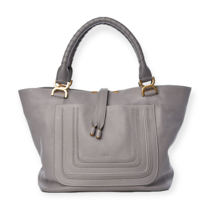 Chloé Bag, Cashmere Grey Calfskin Large New Marcie Tote