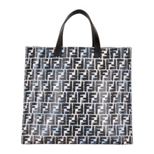 Fendi Bag, Blue & White FF Glazed Canvas Shopper Tote
