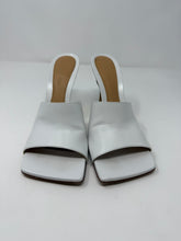 Bottega Veneta Shoes, White Leather Stretch Heeled Mules (size 38)