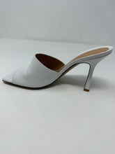 Bottega Veneta Shoes, White Leather Stretch Heeled Mules (size 38)