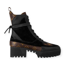 Louis Vuitton Shoes, Monogram & Black Laureate Platform Desert Boots (size 40)