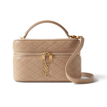 Saint Laurent Bag, Beige Gaby Vanity Mini Quilted Leather Top-Handle Bag