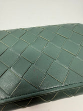 Bottega Veneta Aloe Leather Intrecciato Continental Wallet