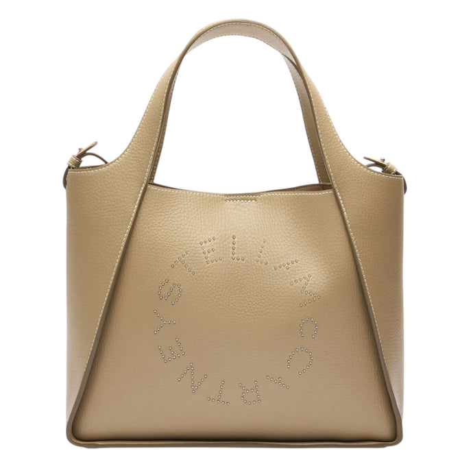 Stella McCartney Bag, Taupe Logo Top Handle Crossbody Tote