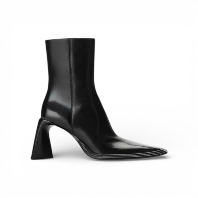 Alexander Wang Shoes, Black Leather 85mm Ankle Boots (size 36.5)