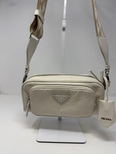 Prada Bag, Off-White Leather Logo-Plaque Multi-Pocket Crossbody Bag