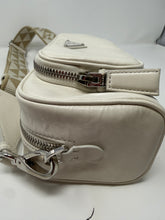 Prada Bag, Off-White Leather Logo-Plaque Multi-Pocket Crossbody Bag