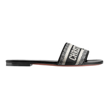 Christian Dior Shoes, Black & White Embroidery Dway Sandals (size 41)