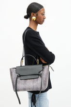 Celine Bag, Black Leather Python Belt Bag