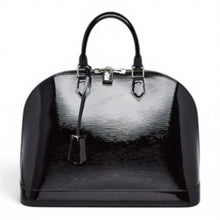 Louis Vuitton Bag, Black Epi Vernis Patent Leather Alma GM