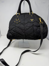 Prada Bag, Black Nylon Quiltin Bauletto Bag