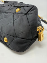 Prada Bag, Black Nylon Quiltin Bauletto Bag
