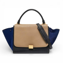 Celine Bag, Calfskin Nubuck Small Tri-Color Trapeze Bag