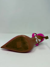 Amina Muaddi Shoes, Pink Leather Camelia Sling Pumps (size 38)