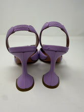Amina Muaddi Shoes, Purple Begum Leather Sling Sandals (size 37.5)