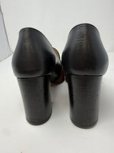 Gucci Shoes, Black Leather Marmont Block Heels (size 40)