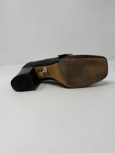Gucci Shoes, Black Leather Marmont Block Heels (size 40)