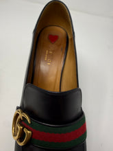 Gucci Shoes, Black Leather Marmont Block Heels (size 40)