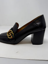 Gucci Shoes, Black Leather Marmont Block Heels (size 40)
