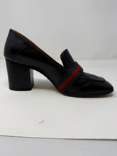 Gucci Shoes, Black Leather Marmont Block Heels (size 40)