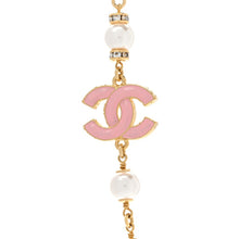 Chanel Pink Enamel CC Short Necklace